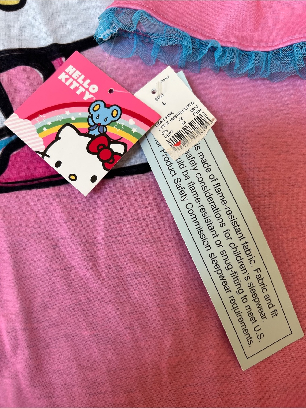 Hello Kitty Girls Pajama Nightgown L - Picture 5 of 7
